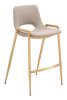 Desi Counter Stool Beige & Gold