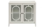 34" White Sideboard with Two Glass Doors