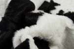 5' X 8' Black And White Cowhide Print Washable Area Rug