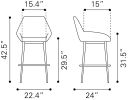 Vila Barstool Gray