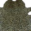 6' X 7' Brown And Black Cowhide Leopard Print Area Rug