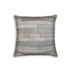 18" Gray Cowhide Throw Pillow