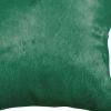 Set of Two 18" Green Cowhide Throw Pillows