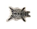 5' X 7' Black And White Faux Cowhide Zebra Print Area Rug