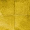 18" Yellow Cowhide Throw Pillow
