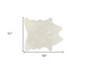 4' X 5' Off White Faux Cowhide Animal Print Cowhide Area Rug