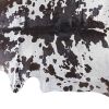 6' X 7' Brown And White Cowhide Cowhide Print Area Rug