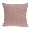 20" Pink Honeycomb Cotton Throw Pillow
