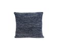 20" Blue Woven Cotton Blend Throw Pillow