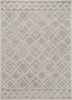 8' X 10' Sand Beige And Ivory Wool Geometric Hand Tufted Area Rug