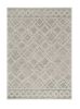 8' X 10' Sand Beige And Ivory Wool Geometric Hand Tufted Area Rug