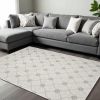 8' X 10' Ivory And Gray Wool Ogee Hand Tufted Area Rug