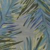5' X 8' Blue And Gray Wool Tropical Botanical Hand Tufted Area Rug