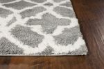 8' X 11' Gray And Ivory Ogee Area Rug