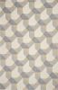 8' X 11' Ivory Gray And Cream Wool Geometric Hand Tufted Area Rug