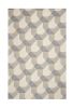 8' X 11' Ivory Gray And Cream Wool Geometric Hand Tufted Area Rug