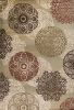 5' X 8' Sage Brown And Ivory Floral Medallion Area Rug