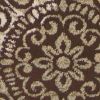 5' X 8' Sage Brown And Ivory Floral Medallion Area Rug