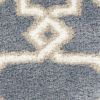 5' X 8' Slate Blue And Ivory Geometric Area Rug