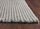 5' X 8' Ivory And Gray Wool Houndstooth Hand Woven Area Rug With Fringe