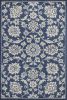 2' X 3' Blue And Ivory Floral Medallion Area Rug
