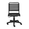 Black Adjustable Swivel Bungee Rolling Office Chair