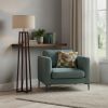 60" Brown Solid Wood Novelty Floor Lamp With Beige Fabric Drum Shade