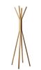 68" Natural Modern Wood Coat Tree Rack