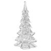 10" Mouth Blown Clear Glass Christmas Tree Sculpture