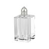 Set of Two Clear And Silver Crystal Pepper Shakers