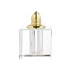 Set of Two Clear And Gold Crystal Pepper Shakers