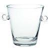 9" Clear Mouth Blown Crystal Ice Bucket
