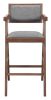 Delhi Barstool Gray & Walnut