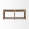 72" Brown Solid Wood Floor Shelf Console Table And Drawers