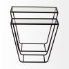 10" Clear Glass and Metal Frame Console Table