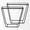 10" Clear Glass and Metal Frame Console Table
