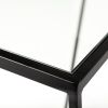 10" Clear Glass and Metal Frame Console Table