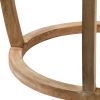 26" Brown And Clear Glass Round End Table