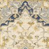 3' X 8' Blue And Ivory Bohemian Runner Rug