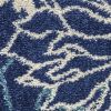 2' X 3' Blue And Ivory Floral Area Rug