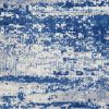 4' X 6' Ivory And Blue Ombre Distressed Area Rug