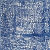 4' X 6' Ivory And Blue Geometric Area Rug