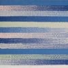 4' X 6' Blue And White Striped Distressed Area Rug