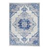 4' X 6' Ivory And Blue Medallion Area Rug