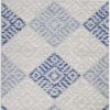 4' X 6' Blue And Gray Geometric Area Rug