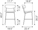 Charon Barstool Vintage Brown