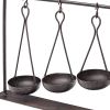 19" Charcoal Metal Vintage Spice Rack Tabletop Sculpture