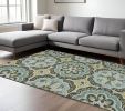 8' X 10' Green Wool Geometric Hand Tufted Area Rug