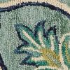 4' Blue And Green Wool Geometric Hand Tufted Round Rug