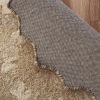 2' X 4' Tan and Beige Wool Medallion Hand Woven Half Circle Area Rug